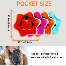 Large Hand Warmers Click, Reusable Snap Heat Pack, Hand Warmers Boil Click Heat Pocket Hand Warmer, Pouch Gel Hand Warmers Long Lasting Warmth (13×13cm (4 pcs), Large Hand Warmer)