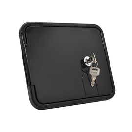 Superior Electric RVA1579 Electric Cable Hatch with Key Lock for 30/50 Amp Cords - Black