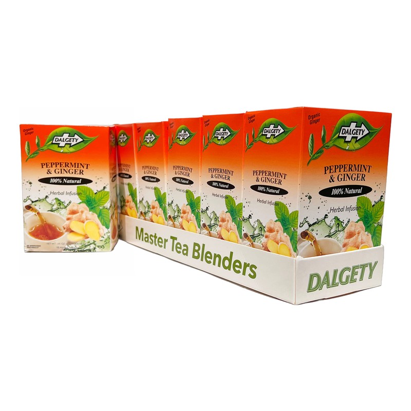 Dalgety Peppermint and Ginger Herbal Infusion 6x40g Cartons (6 Pack)