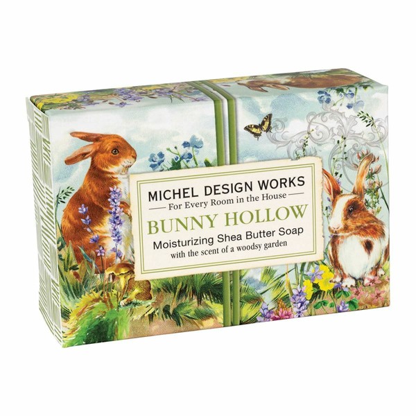 Michel Design Works Bunny Hollow Shea Butter Soap Bar ~Woodsy Garden Scent~