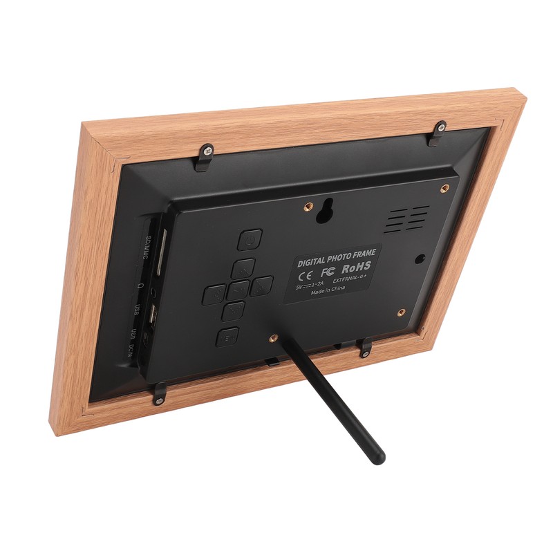 Digital Picture Frame Wooden 7 Inch IPS HD Multifunctional Smart