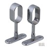 BQLZR 16mm Silver Zinc Alloy Chrome Plated Oval Wardrobe Closet