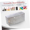 NOLITOY Luxury Bling Makeup Storage Box Compartment Organizer Brush Holder