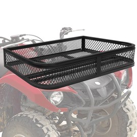 JY PERFORMANCE ATV Front Cargo Basket, Heavy Duty ATV Racks and Baskets for Camping, Fishing, Beach Side, Hiking, 36" L x 17.3" W x 6.3" H