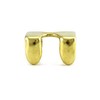 QWORK Metal Rope Clips, 4 Pack Solid Brass Heavy Duty
