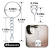 Key Ring with Chain Lobster Clasp 70 Pieces Key Ring