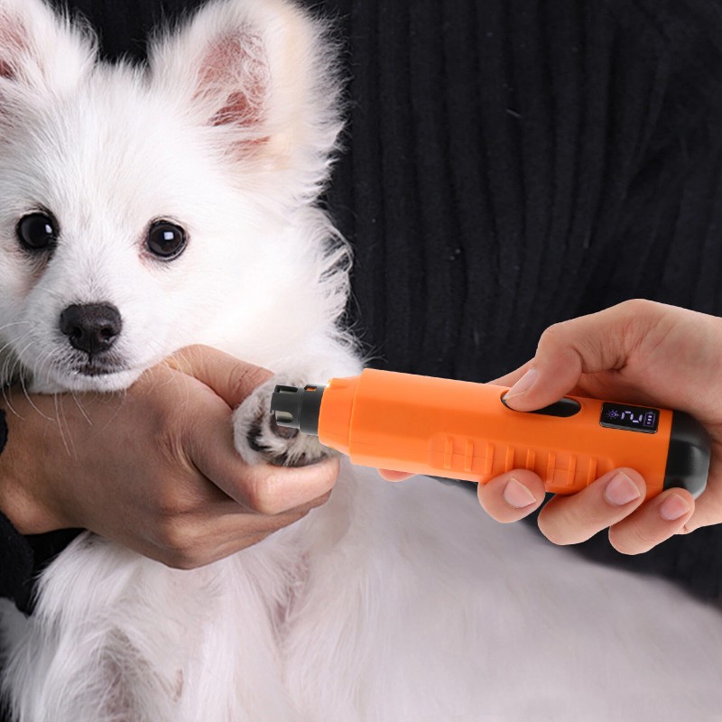 Electric Pet Nail Grinder with LED Light, USB Rechargeable &