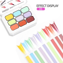 AOBOO Gentle Color Gradient Painting Gel 9 Colors Ombre Gel Paired With 100PCS Nail Sponges & Grabbing Pen, Soft And Easy To Shoot, Even Beginners DIY Nail Can Handle Ombre Gel Nail Polish Ombre (5)