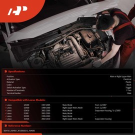 A-Premium HVAC Heater Blend Door Actuator, Compatible with Lexus GS300 1997-2005, GS400 1998-2000, RX300 1999-2003, SC430 2002-2010, GS430, IS300 2001-2005, Mode Actuator, Replace# 8710630371