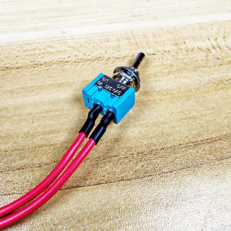 Kiligen 8pcs SPST Pre-wired Mini Toggle Switch, Mini ON/OFF Switch,