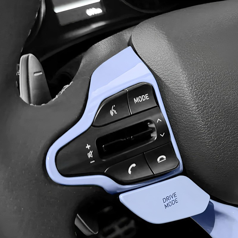 FUEISOF Steering Wheel Knob Cover Blue for Hyundai i20 N,