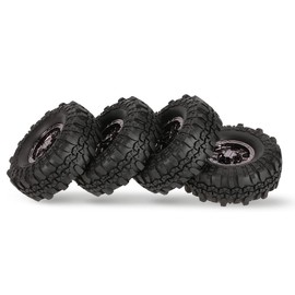 Goolsky 4Pcs AUSTAR AX-4020C 1.9 Inch 110mm 1/10 Rock Crawler Tires with Beadlock Wheel Rim for D90 SCX10 AXIAL RC4WD TF2 RC Car