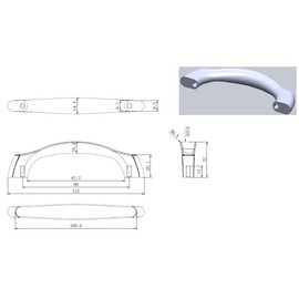 Richelieu Hardware BP81196180 Newtonbrook Collection 3 3/4-inch (96 mm) Center-to-Center Polished Nickel Modern Cabinet and Drawer Pull Handle for Kitchen, Bathroom, and Furniture