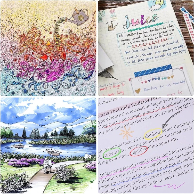 Attom Tech Art 24 Colors 05 Micro Fineliner Pens Fine