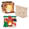 Baker Ross FX793 Christmas Fireplace Ceramic Tealight Holders - box
