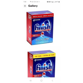 Finish Powerball Automatic Dishwasher Detergent, All in 1 Ultra Powerful Clea...