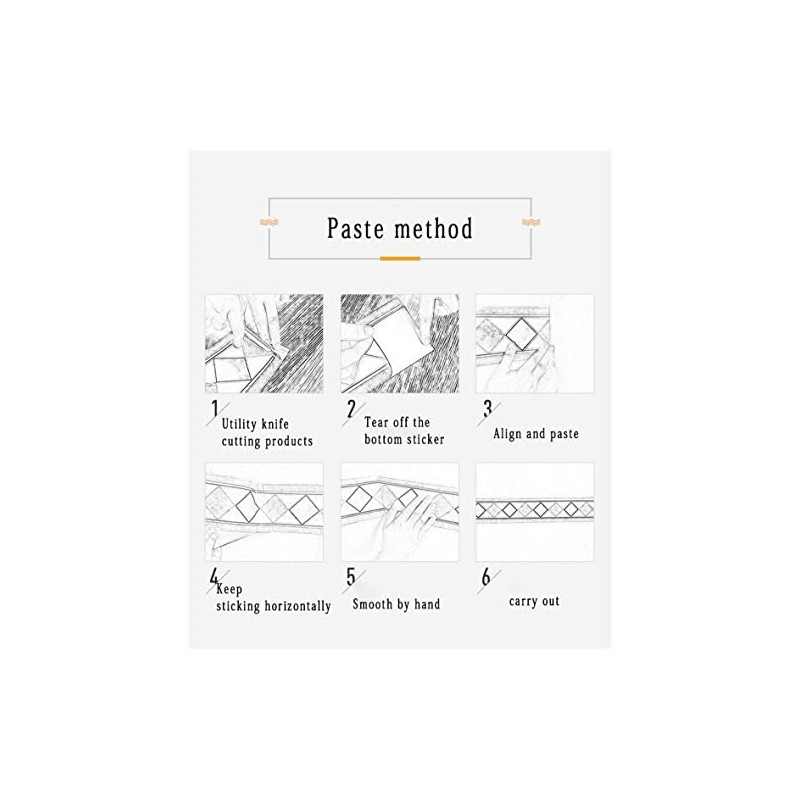 Dostear Wallpaper Border Peel and Stick Wall Border Sticker Home