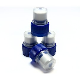 Push Pull Replacement Caps for Bottles (10) | 28mm | Made in USA | 10 Pcs Reusable Blue & White Twist Screw Lids for Exercise, Hiking, Gym, Workout, Sports