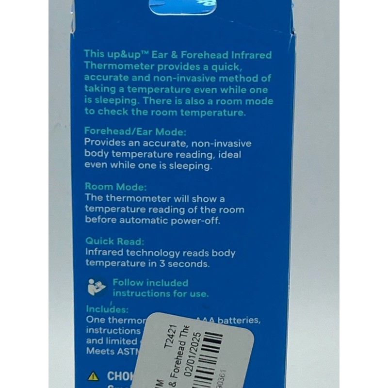 up and up Ear & Forehead Infared Thermometer -infared Technology