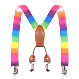 GUCHOL Suspenders Bow tie for Boys and Girls Adjustable Unisex Elastic With Strong Metal Clips(Multicolor, 26 INCH(1-5Year)