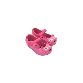 mini melissa Ultragirl II Mary Jane Flats for Big Kids, Pink/Pink, 9