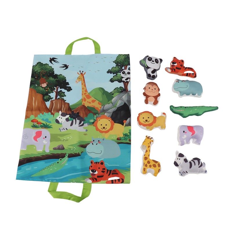 Baby Soft Toy Set with Play Mat Bright Color Sound