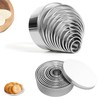 11 Pcs Premium Stainless Steel Round Cookie Cutters Set,Multi-Sized Circle