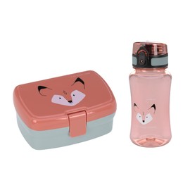 LÄSSIG About Friends Fox Lunch Box and Drinking Bottle Set with Lunch Box and Drinking Bottle (460 ml)