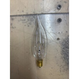 Feit Chandelier Bulb 40W 130V Clear Flame Tip Candelabra Base