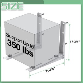 Memrita Mini Split Wall Mounting Bracket,Mini Split Bracket for Ductless Heat Pumps & HVAC Systems,Outdoor Air Conditioner Bracket for 9,000-36,000 BTU Heat Pump Compressors,Support up to 350 lbs