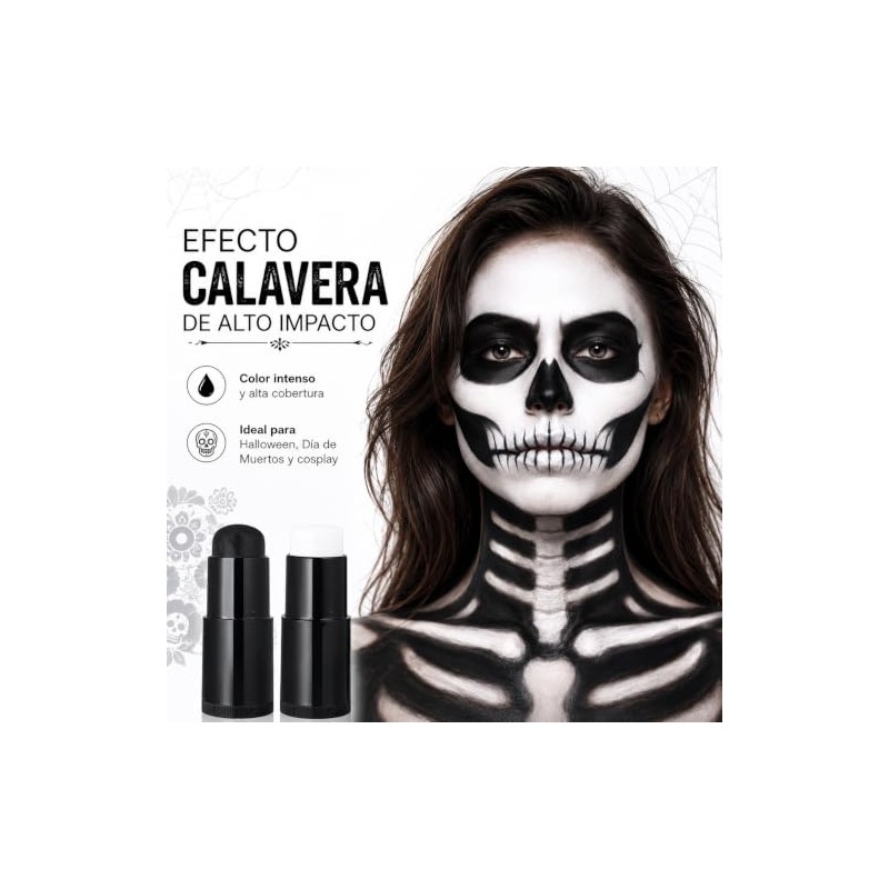 Pintura Facial en Barra Lavable, para Halloween y Día de