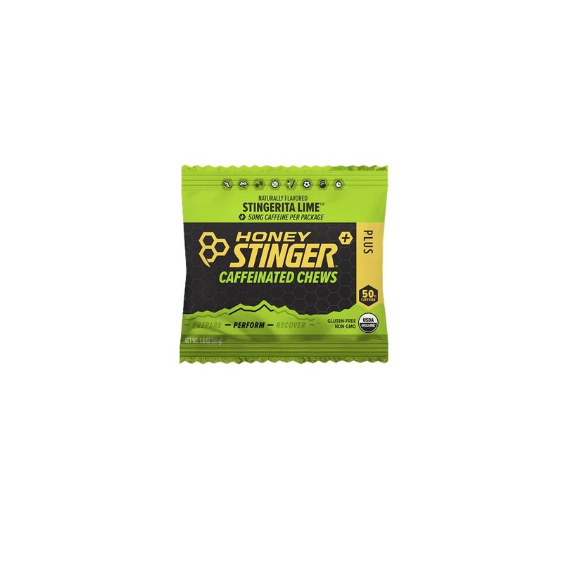 Honey Stinger gomitas energéticas, cafeina 50 mg 12 pzs lima