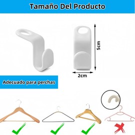 THJOPOKEEL 100 Ganchos de Conexión para Colgar Ropa, Ganchos de Plástico en Cascada, Clothes Hanger Connector Hooks, Ganchos para Colgar Ropa Resistente y Organizador de Clóset（Color Aleatorio） (100)