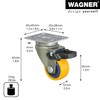 WAGNER Design 3C 01232501 Swivel Castor / Transport Castor /