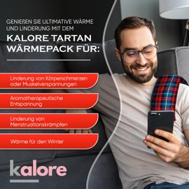 Koddle Red Tartan Heat Pack XL with 800 g Wheat