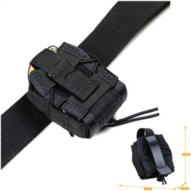 Open-Top Hinged Handcuff Holster Pouch,Handcuff Case Fit Asp/Law Enforcement Chain Cuff Holder/Folding Rigid Handcuff,Compatible MOLLE/Various Work Belts