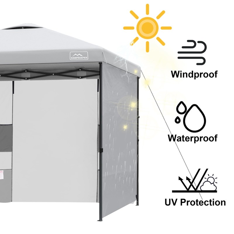 KAMPKEEPER Instant Canopy Sidewalls with 4 Pockets for Pop Up