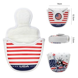 Odyssey 2 Ball Mallet Magnetic Half Circle Statue of Liberty Putter Cover Head Cover