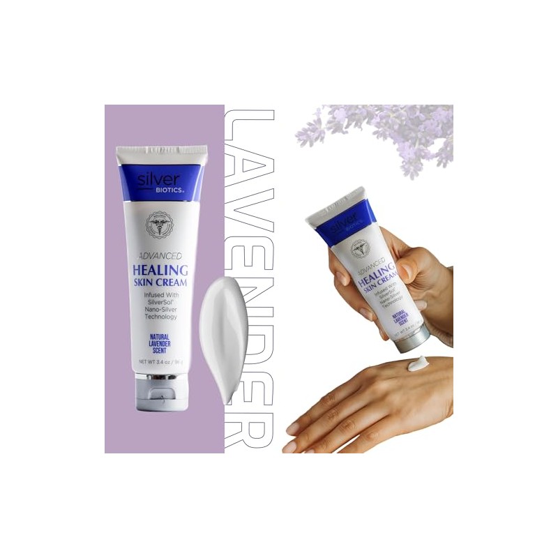 American Biotech Labs Silver Biotics Advanced Healing Skin Cream Lavender
