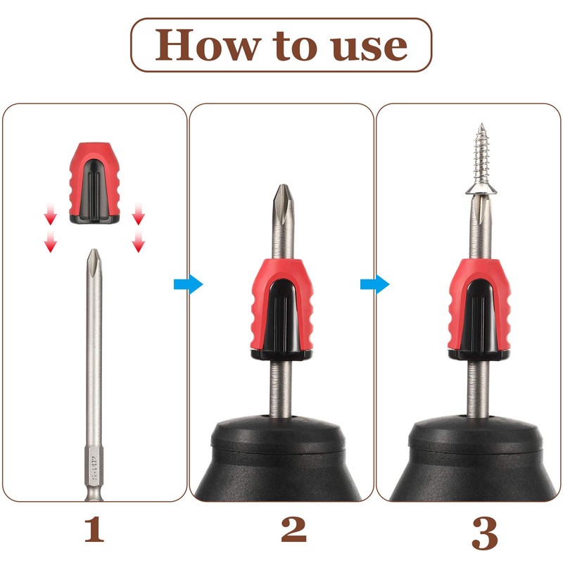Magnetic Screw Holder Rings, 1/4 Inch/ 6.35 mm Screwdriver Driver