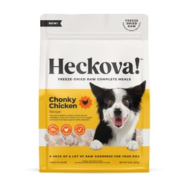 Heckova! Chonky Chicken - Freeze Dried Raw Dog Food, Complete Meal, Real Cuts of Chicken for Training, Meal Topper, High Protein, 21g Per Cup, Made in The USA, 8oz Bag