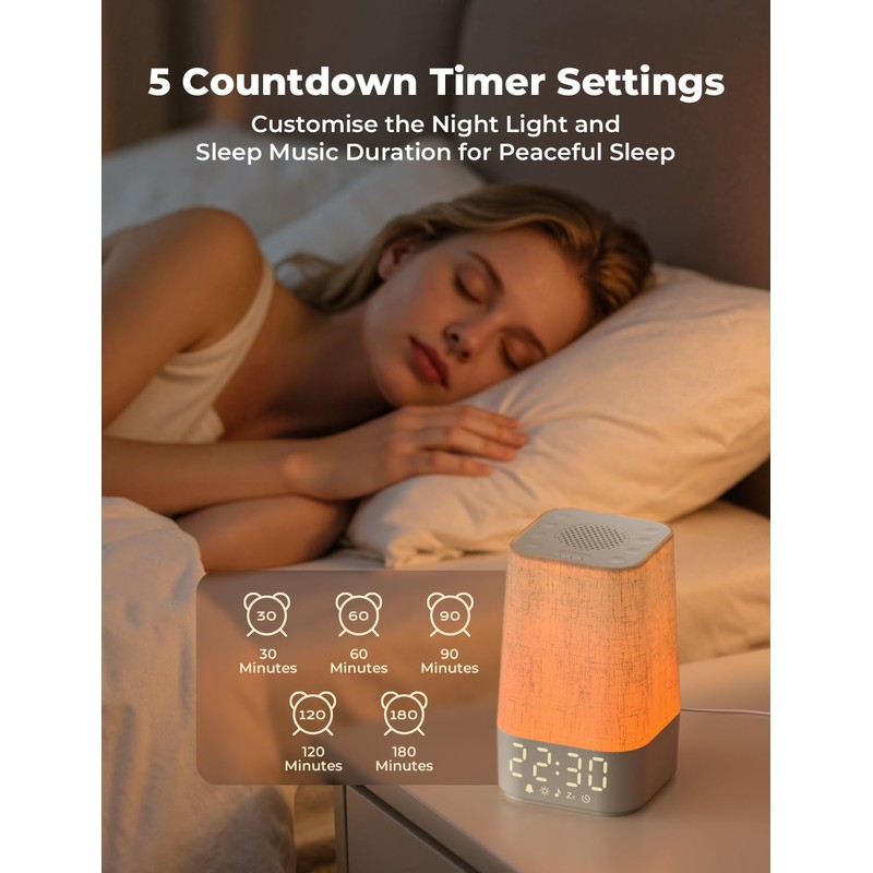 LIORQUE Sunrise Alarm Clock Wake Up Light with 30 Soothing