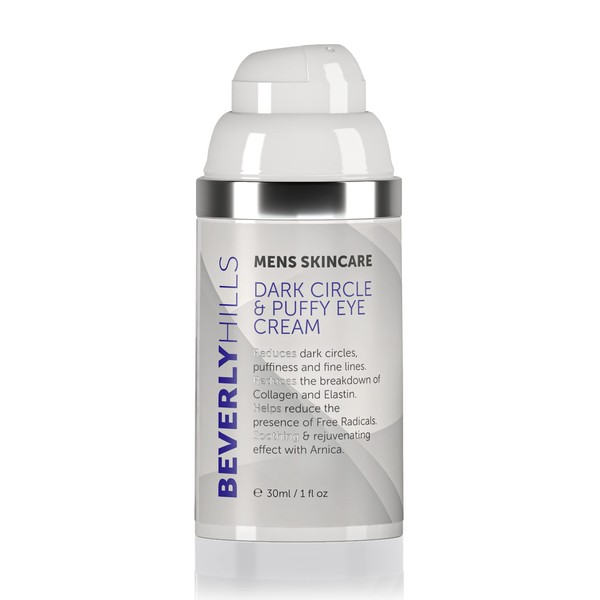 Beverly Hills Mens Eye Cream for Dark Circles, Puffy Eyes, Wrinkles and Crows Feet