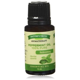 Nature's Truth Essential Oil - 100% Pure Peppermint Oil | Pure & Plant-Based | Massage Oil, Aromatherapy or For Bath/Shower |15 ml