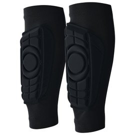 Soccer Shin Guards for Kids Youth Shin Guard Sleeves Protective Soccer for 5-16 Years Old Boys Girls (Black, L)