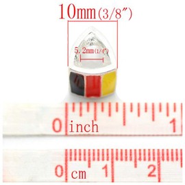 Three Sided Flag Charms in Assorted Countries to Choose From For Snake Chain Bracelets (Select Your Flag)