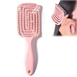 Cepillo de Pelo Curvado con Ventilación con Fácil Desenredar, Peine para Desenredar el Cabello con Masaje del Cuero Cabelludo, Cepillo de Peinado Curvado con