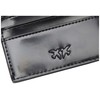 Pinko Women's Card Holder Pocket Leather Shiny Brushed Travel Accessories