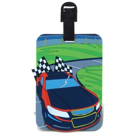 Puzzled Race Car Luggage Tag - Unique Racing Car Novelty Travel Tags For Luggage, Cute Race Sports Vehicle Travel ID Identification Label For Suitcase, Backpack and Sports Bag - Tags for Men and Women