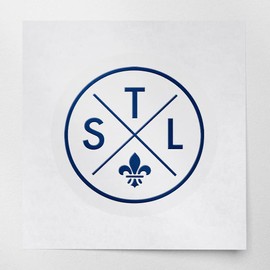 Decal Stickers of STL Pride (Navy Blue) (Set of 2) Premium Waterproof Vinyl Decal Stickers for Laptop Smartphone Car Dirt Bike Wall Room Mason Jar Bathtub Door Skateboard ANDstic028146AB03.24.22